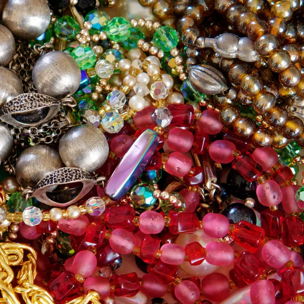 Kolorowa Biżuteria Moda Widok Bliska — Zdjęcie stockowe