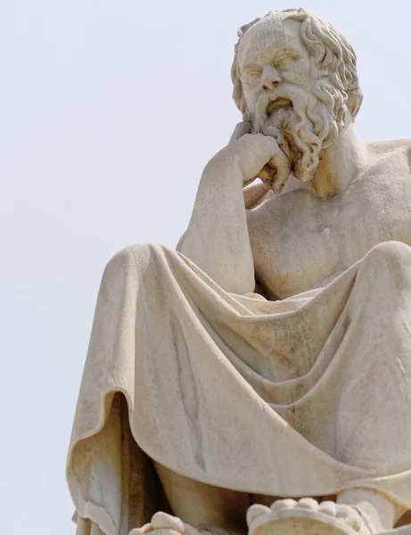 Sokrates Den Antika Grekiska Filosofen Marmorstatyn Aten Grekland — Stockfoto