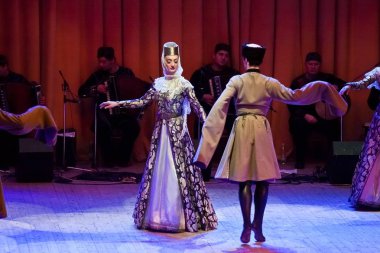 Gürcistan Ulusal Bale Sukhishvili, dünya ünlü dansçılar Vinnitsa, Ukrayna, 25.02.2012 konserde