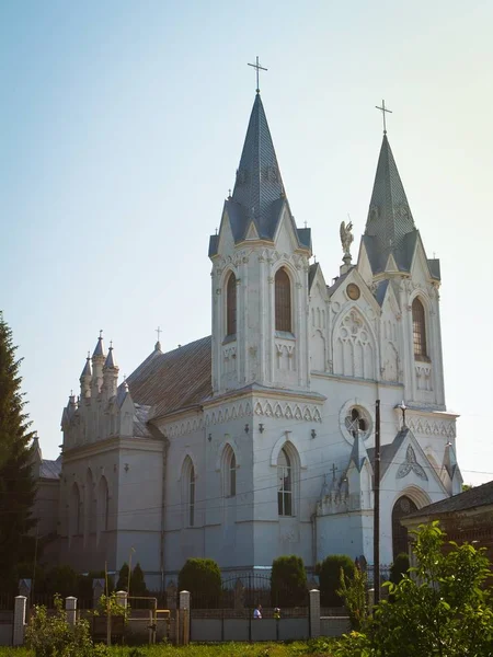 Bar Ukrayna 2018 Anna Roma Katolik Kilisesi Nin Cephesi Güneş — Stok fotoğraf