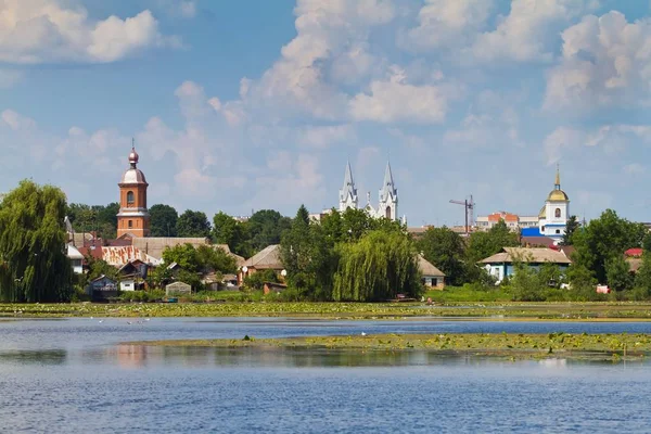 Бар Украина 2019 Панорама Центра Города Римско Католической Церковью Святой — стоковое фото