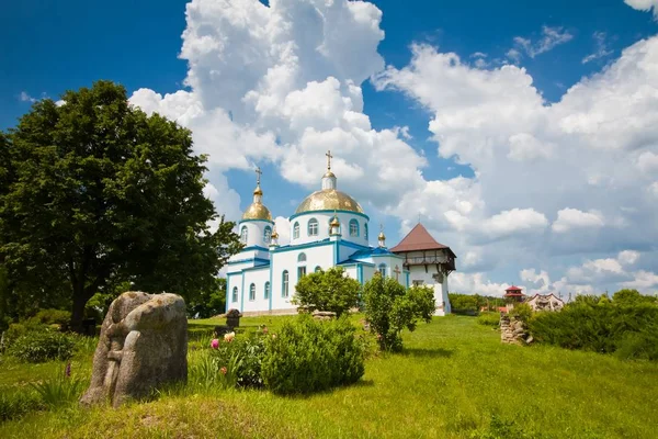 Busha Ukraina 2019 Panorama Nowoczesnych Rzeźb Neo Pagan Park Przed — Zdjęcie stockowe