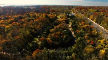 Sonbaharda New York, Long Island dron tarafından görüldüğü gibi