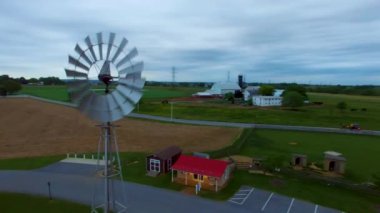 Amish kırsal Windmill dron tarafından