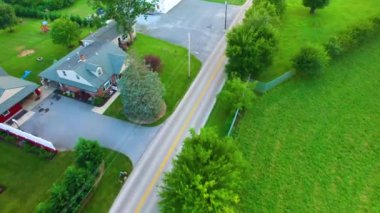 Amish kırsal ve Drone tarafından Amish çiftlikleri