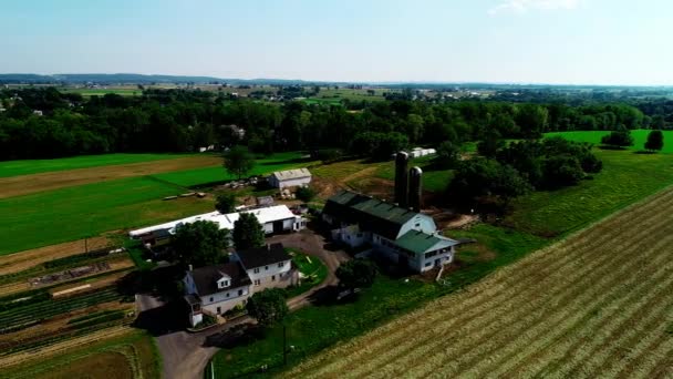 Campagna Amish Fattoria Drone — Video Stock