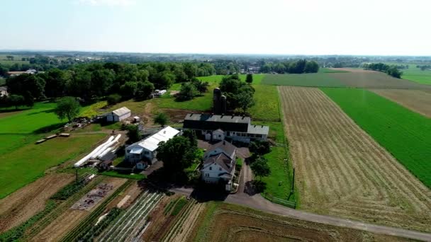 Amish Campo Granja Drone — Vídeos de Stock