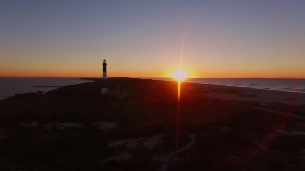 Sun Rise Long Island New York South Shore Beach Och — Stockvideo