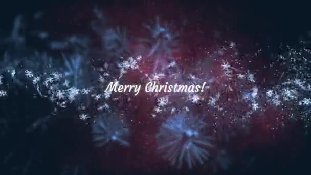 メリー クリスマスと幸せな新年を希望タイトル画面 — ストック動画
