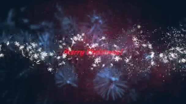 クリスマスのお祝いと新年あけましておめでとうございますビデオ タイトル画面 — ストック動画
