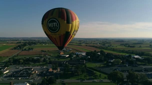 Ptak Rękę Pennsylvania Października 2018 Gorące Powietrze Balony Biorąc Zachód — Wideo stockowe