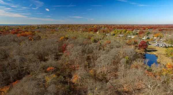 Long Island Güneşli Bir Günde Bir Dron Tarafından Görüldüğü Gibi — Stok fotoğraf