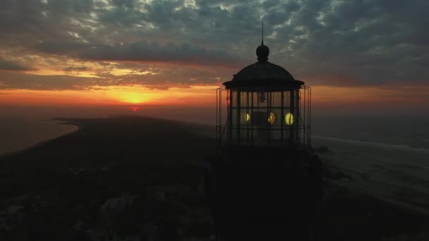 Letecký Pohled Maják Zblízka Velikonoční Neděli Sunrise Viděném Sondu — Stock video