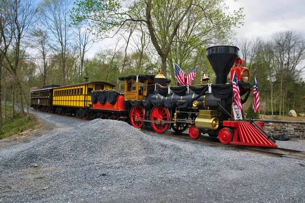 Abe Lincoln Reconstituição de Comboios Funerários — Fotografia de Stock