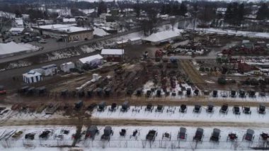 Amish Kış Çamur Satışı için hazırlanıyor havadan görünümü