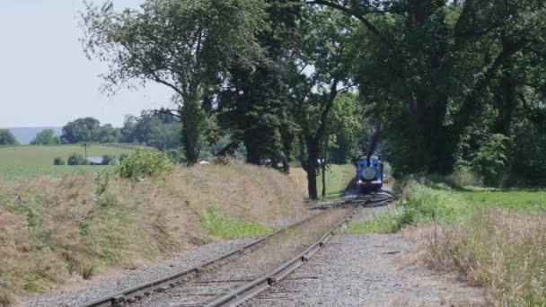 Strasburg Pennsylvania Juni 2019 Luchtfoto Van Een Thomas Tank Motor — Stockvideo