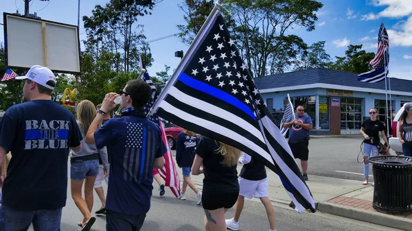 Blue Lives Matter Marcha en Long Island —  Fotos de Stock