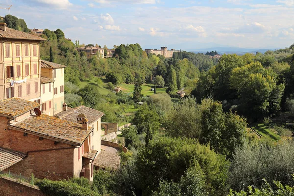 Történelmi Épületek Toszkán Táj Siena Toscana Olaszország — Stock Fotó