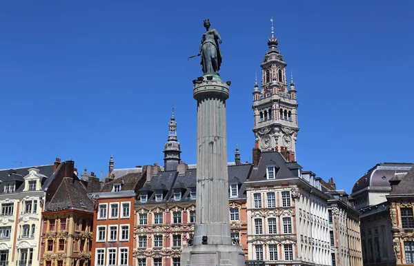 Coluna Deusa Edifícios Históricos Lille França — Fotografia de Stock