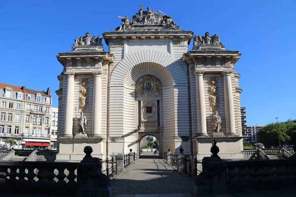 Triumphal Arch Porte Paris Stadshuset Lille Frankrike — Stockfoto