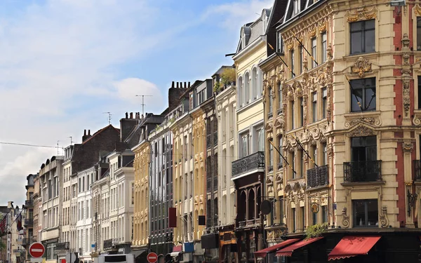 Lille Fransa Nın Ana Alışveriş Caddesine Tarihi Binalar — Stok fotoğraf