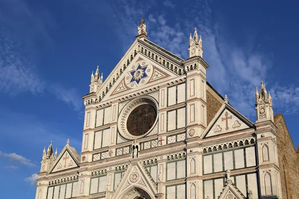 Fachada Basílica Santa Croce Florencia Italia Contra Cielo Azul — Foto de Stock