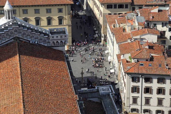 Флоренция Италия Сентября 2017 Года Толпа Туристов Площади Перед Собором — стоковое фото