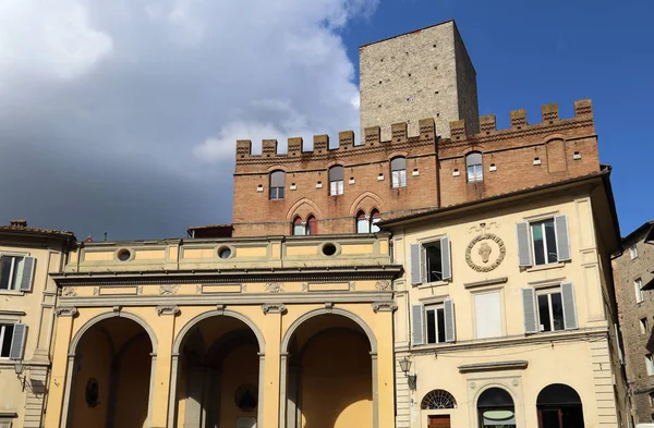 Logia Histórica Palazzo Ballati Piazza Indipendenza Siena Italia — Foto de Stock