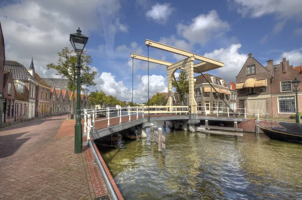 Historische Zugbrücke Über Einen Kanal Alkmaar Holland — Stockfoto