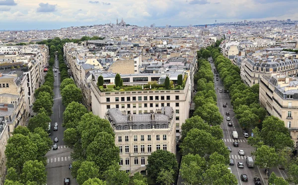 Париж Франция Мая 2018 Года Вид Бульвары Парижа Триумфальной Арки — стоковое фото
