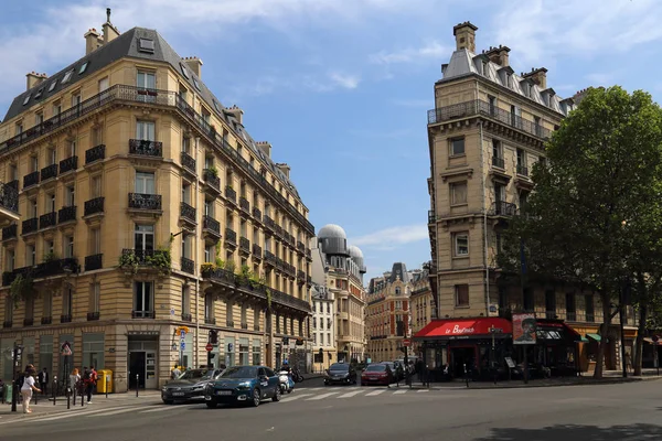 Paris France May 2018 People Traffic Cars Boulevard Saint Germain — Stock Photo, Image