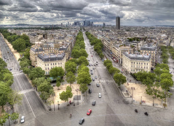 Paris Frankrike Maj 2018 Visa Paris Boulevarder Defense Och Den — Stockfoto