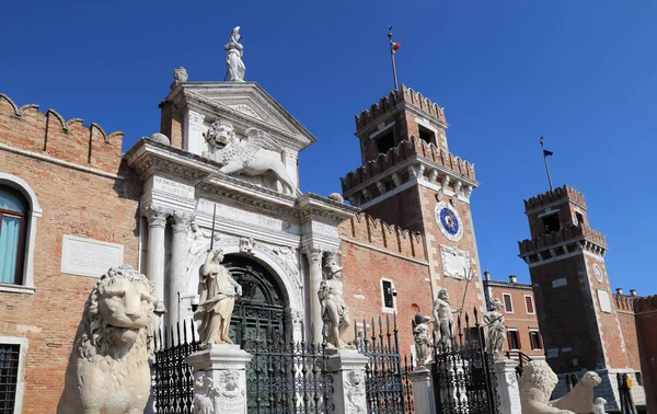 Decoratieve Poort Naar Het Arsenaal Gebouw Venetië Italië — Stockfoto