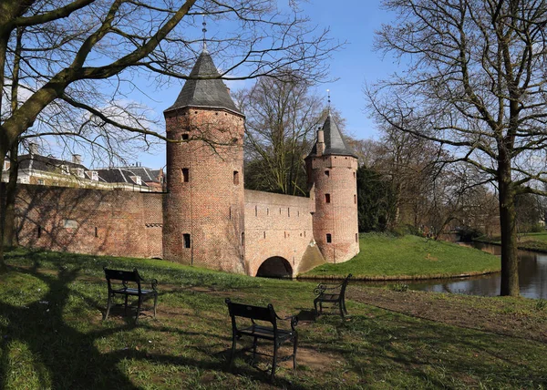 Waterpoort Veya Kapısı Veya Monnikendam Kapısı Ayında Amersfoort Hollanda — Stok fotoğraf