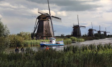 Yel değirmenleri, Kinderijk, Hollanda