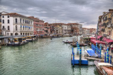 Gemilerde Canal Grande, Venice, İtalya