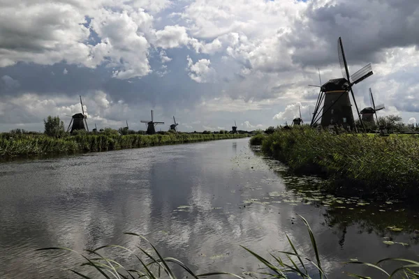 Windmills at Kinderijk, Holland — Stock Photo, Image