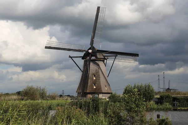 Windmill at Kinderijk, Holland — 스톡 사진