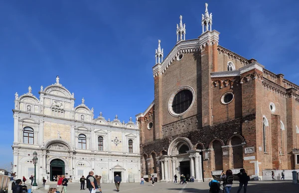 Церковь Иоанна и Павла в Венеции, Италия — стоковое фото