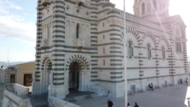 Cityscape Marselha Partir Local Igreja Notre Dame Garde Marselha França Filmagem De Bancos De Imagens Sem Royalties