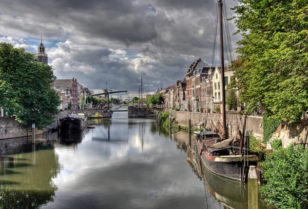 Delftrahaven Daki Kanal Rotterdam Eski Kısmında — Stok fotoğraf