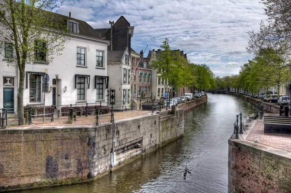 Старая Шлюз Канале Шидаме Голландия — стоковое фото