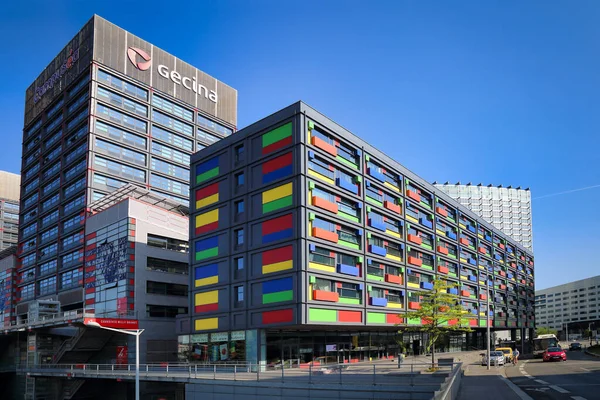 Lille Frankrike Juni 2017 Moderna Kontorsbyggnader Och Vägar Centrala Lille — Stockfoto