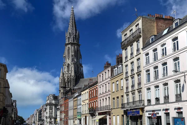 Lille Francia Junio 2017 Edificios Históricos Torre Iglesia Católica Del — Foto de Stock