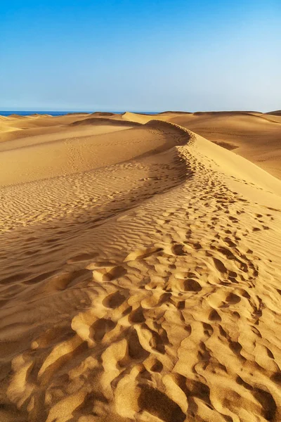 Wydmy Maspalomas Gran Canaria Wyspy Kanaryjskie Hiszpania — Zdjęcie stockowe