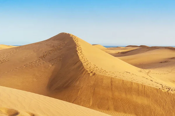 Dunas Areia Maspalomas Gran Canaria Ilhas Canárias Espanha — Fotografia de Stock