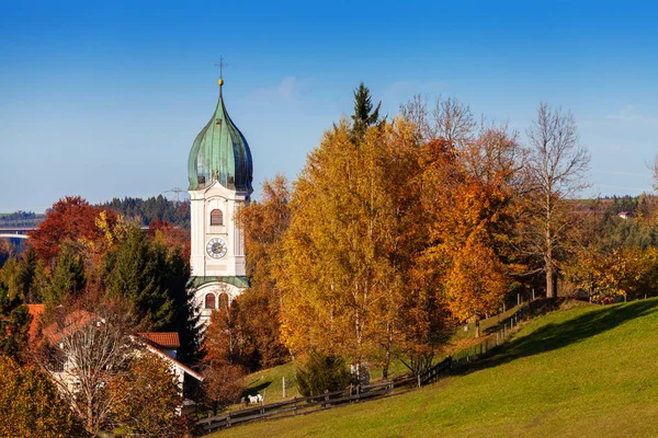 Church Village Nesselwang Bavaria Germany — Stock Photo, Image