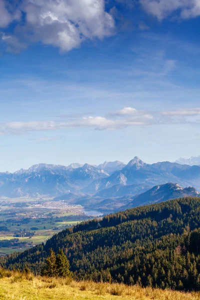 Areal View Hillside Magnificent Alps Mountain Range Germany — Stock Photo, Image