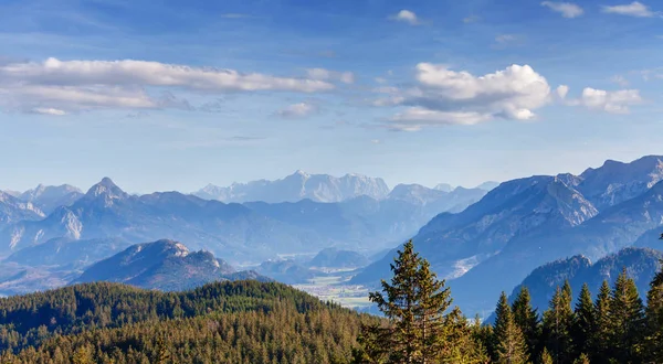 Areala Visa Från Sluttningen Vid Den Magnifika Alperna Tyskland — Stockfoto
