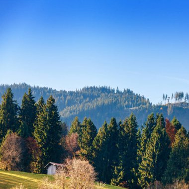 Alansal görünümünden hillside adlı muhteşem alp dağ silsilesi, Almanya